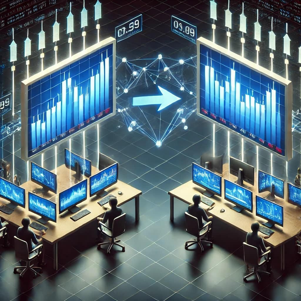 Mirror trading represented more or less live