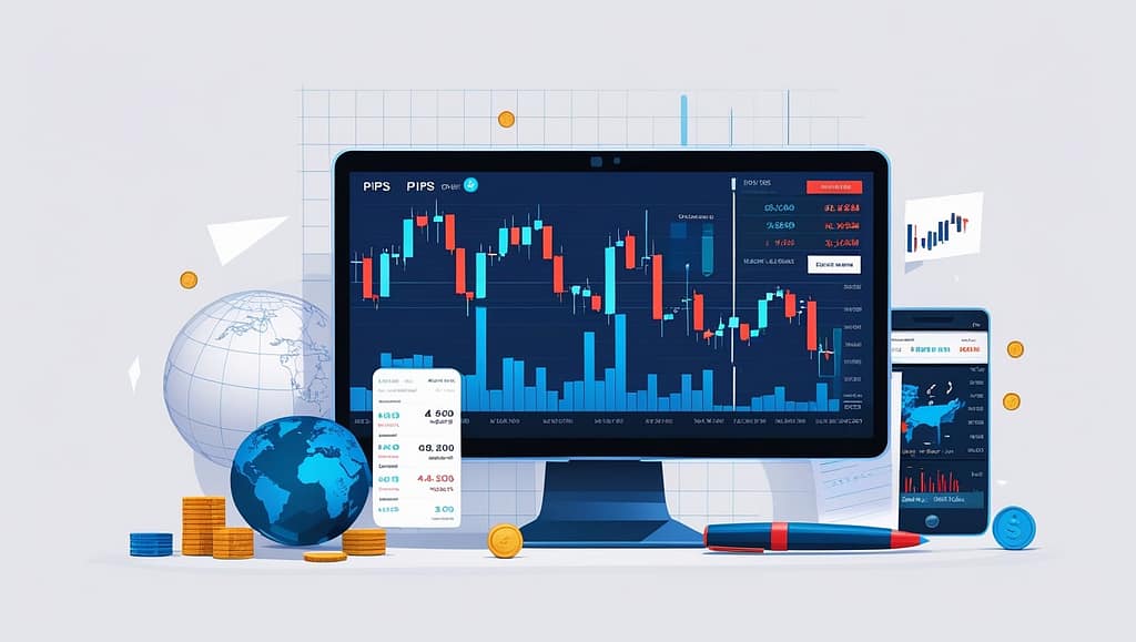 A computer screen showcasing what is pips in forex trading