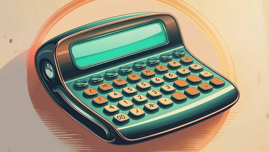 A physical calculator representing a Pip Calculator