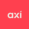 Axi.com Logo On A Red Background