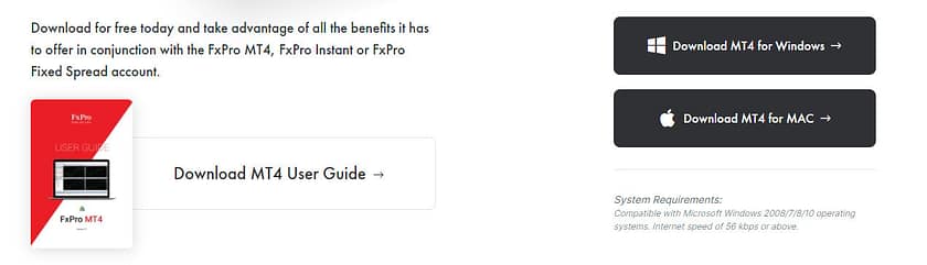 Downlaod MT4 for Windows and MAc