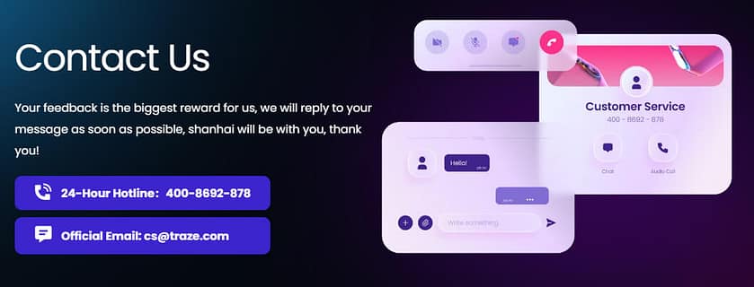 Traze Contact Us Header