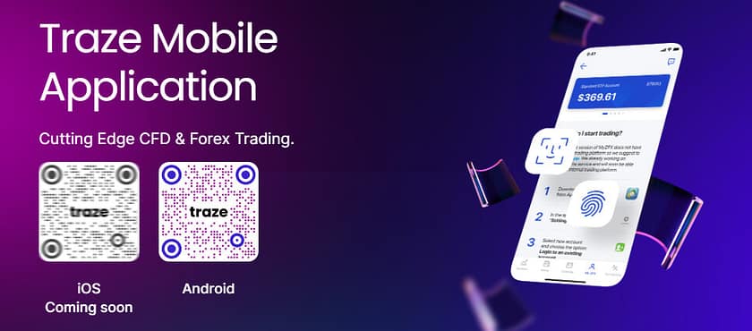 Traze Mobile header image with phone
