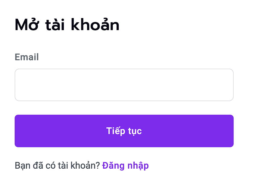 đăng ký tài khoản với mtrading