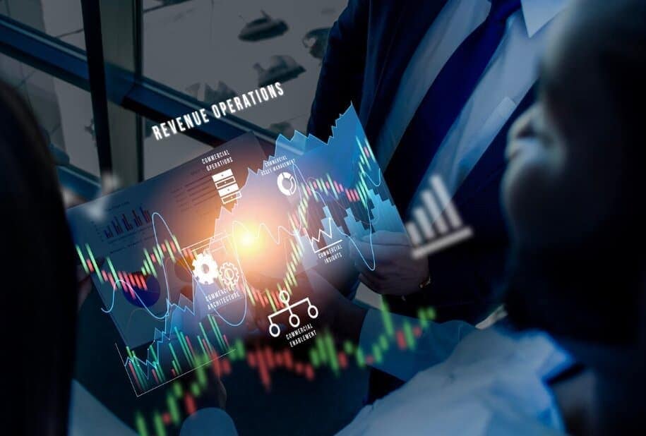 virtual forex chart jumping off a laptop screen