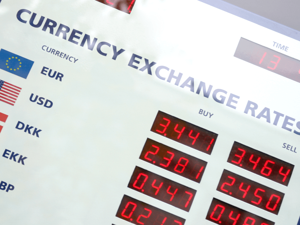 Currency Exchange Rates On Screen